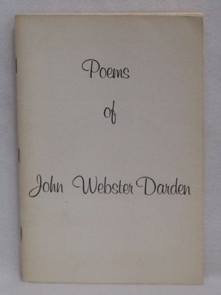 Item #1038 Poems of John Webster Darden