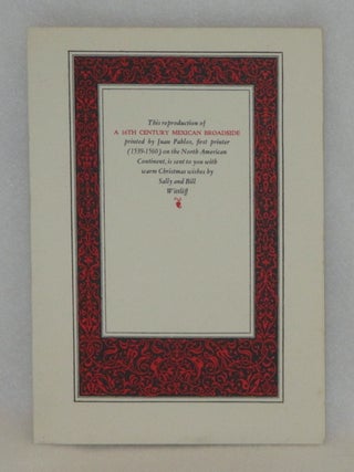 Item #1061 A 16th Century Mexican Broadside