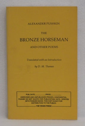 Item #21 The Bronze Horseman and Other Poems. Alexander Pushkin