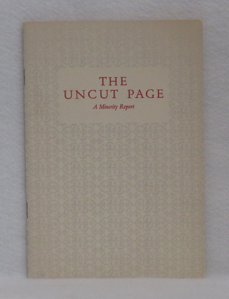 Item #470 The Uncut Page: A Minority Report