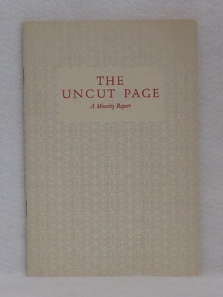 Item #470 The Uncut Page: A Minority Report