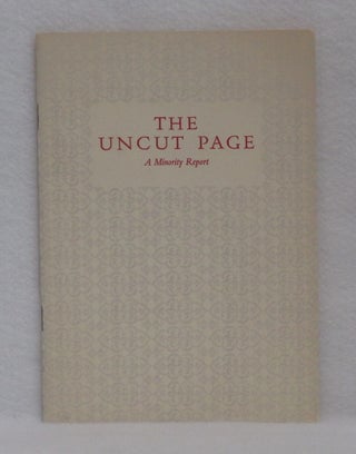 Item #470 The Uncut Page: A Minority Report