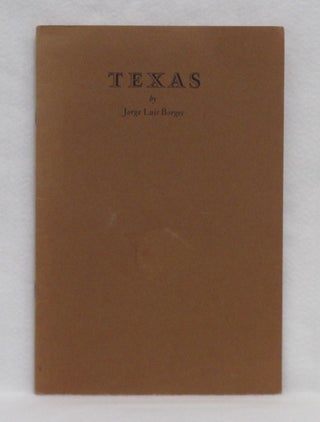 Item #82 Texas. Jorge Luis Borges