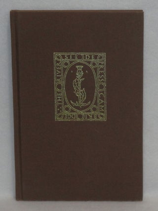 Item #932 The First Flowering. Bruce Rogers At The Riverside Press 1869-1912 With A Checklist Of...
